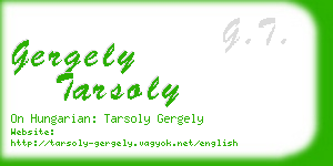 gergely tarsoly business card